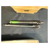 Mixed Lot of Wood Threading Kit, Taps, Hardware, Cloth, and Storage Bin