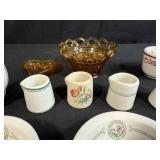 Assorted Vintage and Antique China Cups, Creamers, Bowls, and Teapot