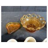 Assorted Vintage and Antique China Cups, Creamers, Bowls, and Teapot