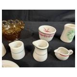 Assorted Vintage and Antique China Cups, Creamers, Bowls, and Teapot
