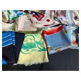 Collection of Vintage and Decorative Handkerchiefs and Scarves