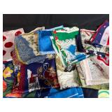 Collection of Vintage and Decorative Handkerchiefs and Scarves