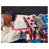 Collection of Vintage and Decorative Handkerchiefs and Scarves