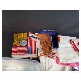 Collection of Vintage and Decorative Handkerchiefs and Scarves