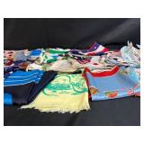Collection of Vintage and Decorative Handkerchiefs and Scarves