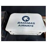 Vintage Mixed Lot: Tartan Case, Bahamas Airways Bag, Wood Tray, Tools and Collectibles
