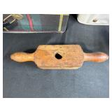 Vintage Mixed Lot: Tartan Case, Bahamas Airways Bag, Wood Tray, Tools and Collectibles