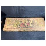 Collection of Vintage Wooden Advertising Boxes, Glass Hand Figurines, and Decorative Miniatures