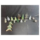 Assorted Holiday Tree and Forest Decor Figurines with Candle Holders