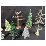 Assorted Holiday Tree and Forest Decor Figurines with Candle Holders