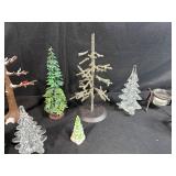 Assorted Holiday Tree and Forest Decor Figurines with Candle Holders