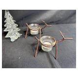 Assorted Holiday Tree and Forest Decor Figurines with Candle Holders
