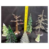 Assorted Holiday Tree and Forest Decor Figurines with Candle Holders