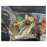 Vintage and Antique Collectibles Lot with Stereoscope Viewers, Ephemera, and Trinkets