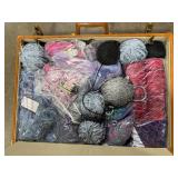 Vintage Samsonite Suitcase Filled with Assorted Yarn and Thread