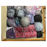 Vintage Samsonite Suitcase Filled with Assorted Yarn and Thread