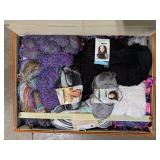 Vintage Samsonite Suitcase Filled with Assorted Yarn and Thread