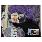 Vintage Samsonite Suitcase Filled with Assorted Yarn and Thread