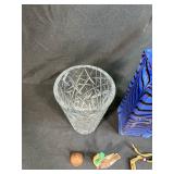 Eclectic Decor and Collectibles Lot with Glass Vases, Brass Weights, Oil Can, and Figurines