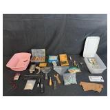 Mixed Lot of Hand Tools, Hardware, Electrical Parts and Workshop Supplies