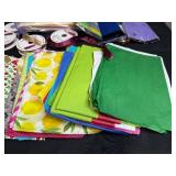 Large Lot of Gift Wrapping Supplies with Ribbons, Tissue Paper, Bags, and More