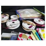Large Lot of Gift Wrapping Supplies with Ribbons, Tissue Paper, Bags, and More