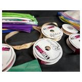Large Lot of Gift Wrapping Supplies with Ribbons, Tissue Paper, Bags, and More