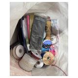 Large Lot of Gift Wrapping Supplies with Ribbons, Tissue Paper, Bags, and More