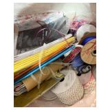 Large Lot of Gift Wrapping Supplies with Ribbons, Tissue Paper, Bags, and More