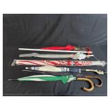 Collection of 5 Vintage and Novelty Umbrellas with Assorted Handles