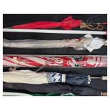 Collection of 5 Vintage and Novelty Umbrellas with Assorted Handles