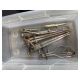 Drafting Tools and Hand Tools Lot with Compasses, Pliers, Templates, and Accessories