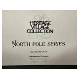 Set of 2 Department 56 North Pole Series Heritage Village Porcelain Buildings