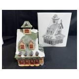 Department 56 Village Pole Pine Tree and Snow Village Building with Boxes