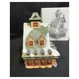 Department 56 Village Pole Pine Tree and Snow Village Building with Boxes