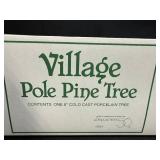 Department 56 Village Pole Pine Tree and Snow Village Building with Boxes