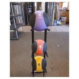 Medicine Balls on Rack