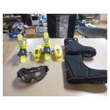 Ski Bindings, Goggles, Boot Liners