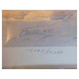 7 Framed Waterfowl Prints and 1 Unframed Print