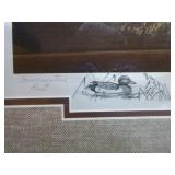 7 Framed Waterfowl Prints and 1 Unframed Print