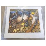 7 Framed Waterfowl Prints and 1 Unframed Print