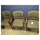 (6) Wood Arm Chairs...