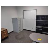 Desk, Credenza, Book Shelf, (2) Fil...