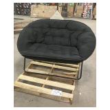 Large Black Double Disc Sofa Chair