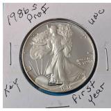 1986 S - American Silver Eagle - Proof Mint - 1 Oz. Fine Silver  -First Year Issued - Key Date  (1,446,778 Minted)