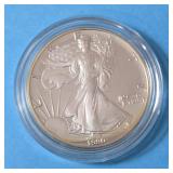 1990 S - American Silver Eagle - Proof Mint - 1 Oz. Fine Silver - In Original Box
