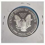 2007 W  - American Silver Eagle - Proof Mint - 1 Oz. Fine Silver  (821,759 Minted)