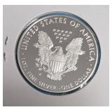 2011 W -  American Silver Eagle - Proof Mint - 1 Oz. Fine Silver  (947,454 Minted)