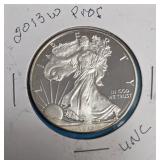 2013 W - American Silver Eagle - Proof Mint - 1 Oz. Fine Silver  (869,253 Minted)
