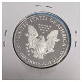 2018 W - American Silver Eagle - Proof Mint - 1 Oz. Fine Silver  (411,397 Minted)